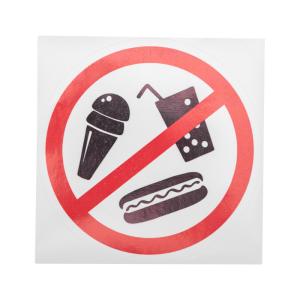 Наклейка запрещающий знак "С продуктами питания вход запрещен" 150*150 мм Rexant 